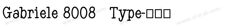 Gabriele 8008   Type字体转换
